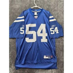 Indianapolis Colts Jersey Mens Large Blue Freddy Keiaho #54 Reebok Football NFL